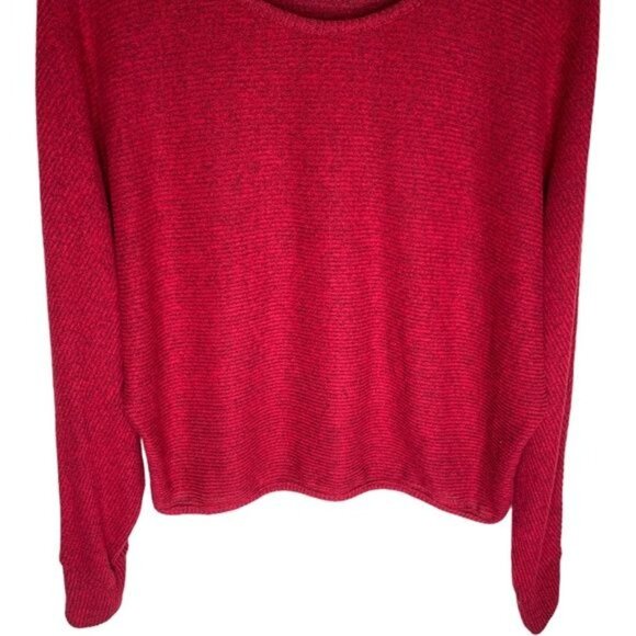 A. Byer Women’s XL Ribbed Knit Long Sleeve Red Stretch Pullover Casual Fall Top - Picture 4 of 10